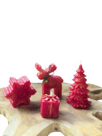 Aberto Design Christmas Candle Set14 Multicolor